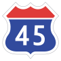 Expressway No.45 shield}}