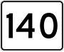 Route 140 marker