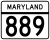 Maryland Route 889 marker