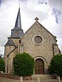 Église Saint-Malo de Monterrein : façade et clocher.