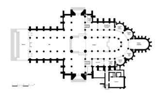 Plan en noir et blanc de l'implantation au sol.