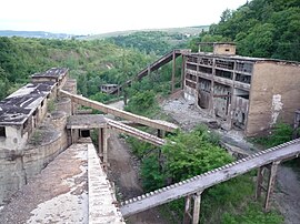 Abandoned coal preparation plant in Teliucu Inferior