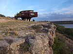 Robert Bruno's steel house, standing on the rim of Yellow House Canyon