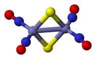 The anion in Roussin's red salt, [Fe2S2(NO)4]2−.