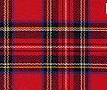 Image 48The Royal Stewart tartan. It is also the personal tartan of Queen Elizabeth II Tartan is used in clothing, such as skirts and scarves, and has also appeared on tins of Scottish shortbread. (from Culture of the United Kingdom)