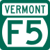 Vermont Route F-5 marker