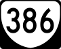 State Route 386 marker