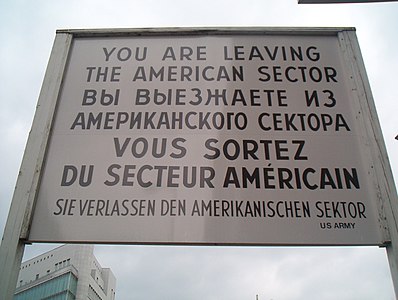 A Sign at Checkpoint Charlie