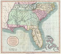 Native American settlements of the Southeastern United States (1806)