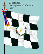 Drapeau du 2e bataillon du 6e régiment d'infanterie de ligne de 1793 à 1804