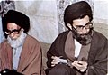 Abdol Hossein Dastgheib (left) and President Ali Khamenei (right)