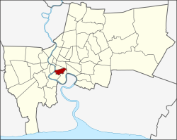 District location in Bangkok