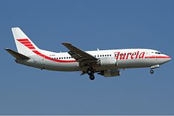 Eine Boeing 737-300 der Aurela