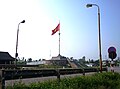 Monumental Vietnamese flagpole on the north bank, built 2005