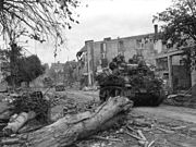 M5 Stuart durante a Segunda Guerra Mundial, Normandia, França.