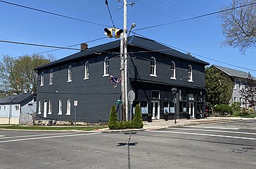 Rushville Grange Hall - Built c.1840 and located at the center of town, this building served for many years as the local Grange Hall. It now houses the Ohio Valley OutFitters