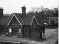 The booking office with the crossing gate