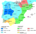 Carte permettant de localiser le territoire des Vettons (écrit Vettones sur la carte)