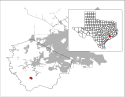 Location of Needville, Texas