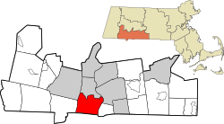 Location in Hampden County in Massachusetts