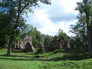 Helme slottsruin.