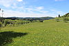 Der Halberg (mittig links) und Burgberg (hinten rechts)