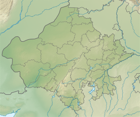 Map showing the location of Sariska Tiger Reserve