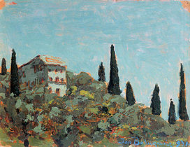Cypresses on a hill (1931)