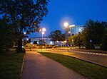 Intersection dans la ville de Kostrzyn nad Odrą (Pologne)