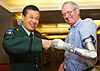 Dr. Ling with an artificial arm patient
