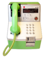 MC-5BPHN 公衆電話機。テレホンカードのみ利用が可能。
