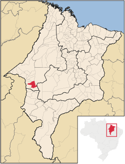 Localização de Montes Altos no Maranhão