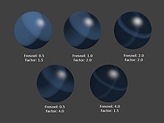 Fresnel shader in Blender