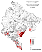 Розселення католиків у Чорногорії, 2011 рік