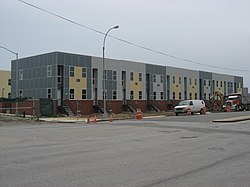 Houses of the Nehemiah Spring Creek development under construction in 2008.