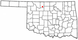 Location of Helena, Oklahoma