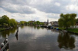 Ouderkerk aan de Amstel seen from the Amstel