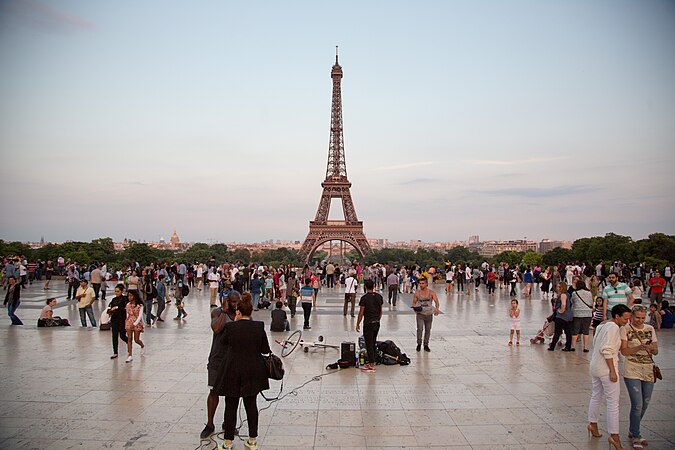 The Eiffel Tower and plaza