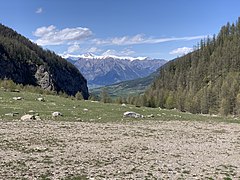 Paysage montagnard depuis Les Orres, dans le sud-est.