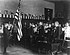 Students swearing the Pledge on Flag Day in 1899