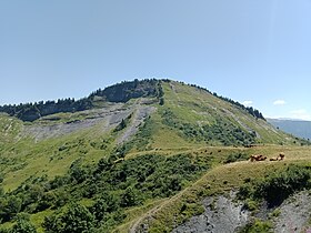 Le Praz Vechin vu depuis le col de l'Arpettaz à l'ouest.