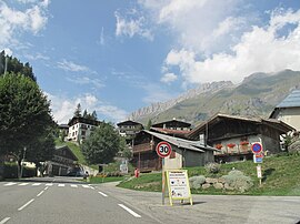 Road to the Col des Aravis at La Giettaz