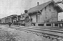 Rochester and Pittsburgh 4-4-0 "American" at the Mumford station