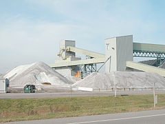 Modern rock salt mine near Mount Morris, New York, United States