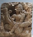 Saraswati playing an arched harp, 3rd century A.D. Manasa-Mandsaur area of Madhya Pradesh, India. Unlike the Gandhara images, this image shows the harp being played with both hands and not with a plectrum.