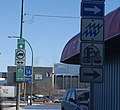 Old Hwy 14 signage in Downtown Saskatoon