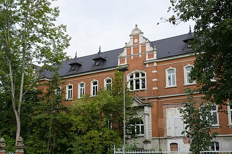 Erster Bau des Städtischen Krankenhauses von 1898 auf dem heutigen Campus