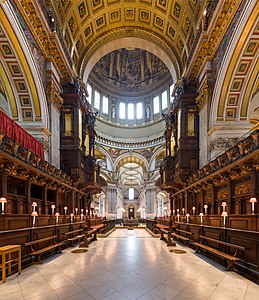 Choir of St Paul's Cathedral looking west, by Diliff