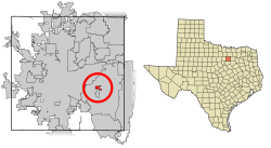 Location of Pantego in Tarrant County, Texas