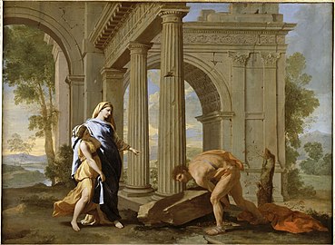 Thésée retrouve l'épée de son père by Nicolas Poussin & Jean Lemaire (circa 1638)